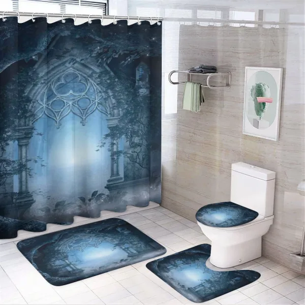 Foggy Palace on a shower curtain
