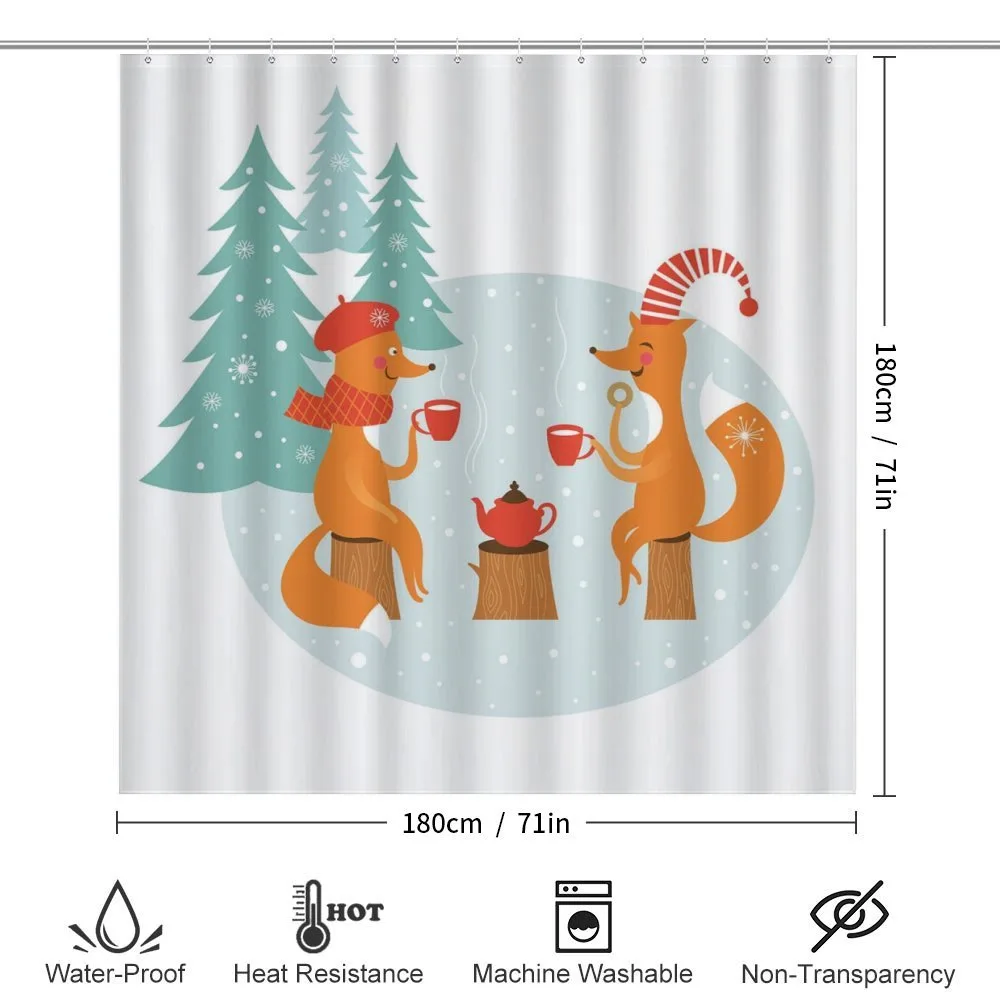 Happy Foxes Winter — Detail 2