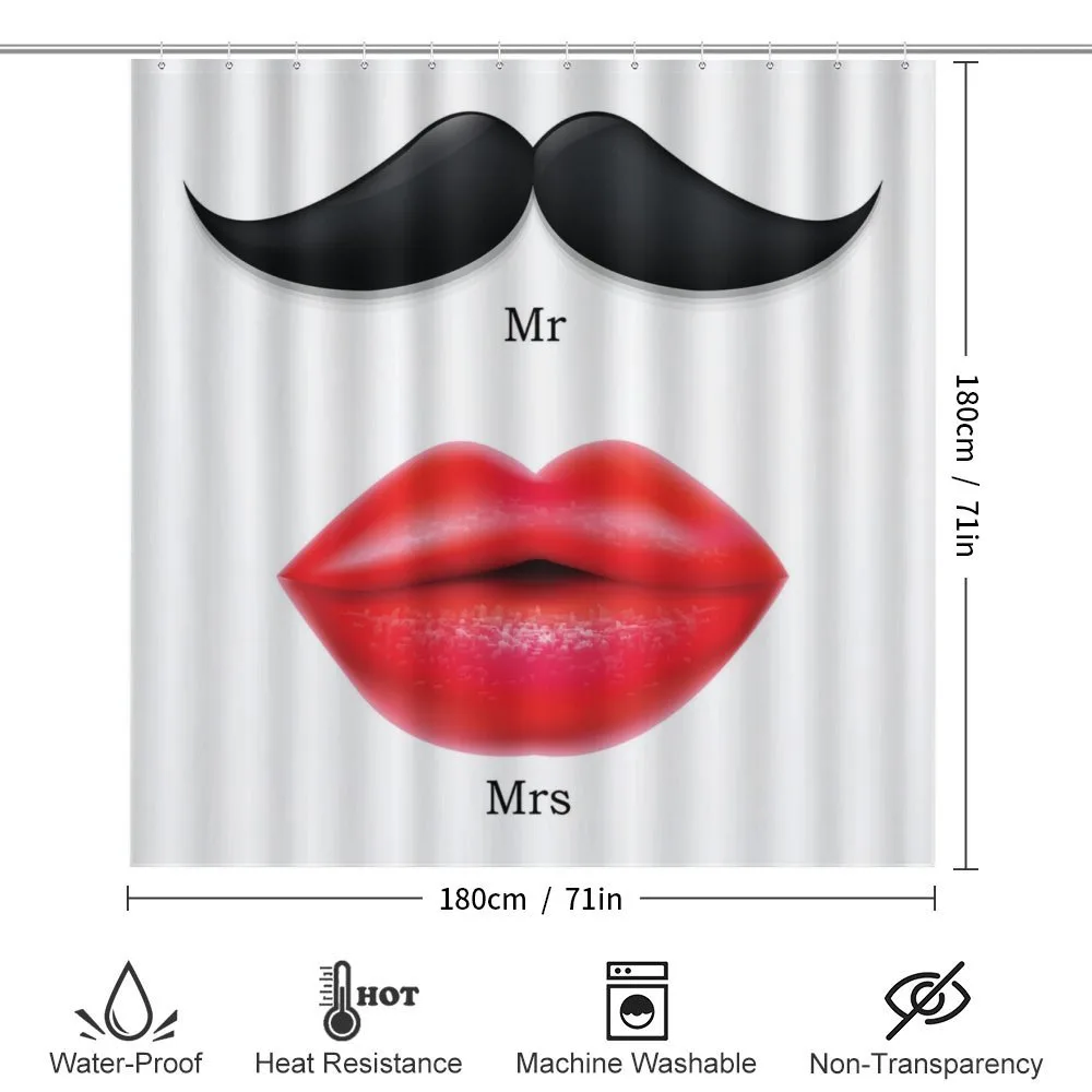 Mustache with Lips Motifs — Detail 2
