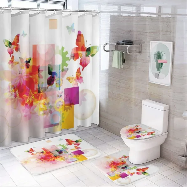Natural Flowers on a shower curtain