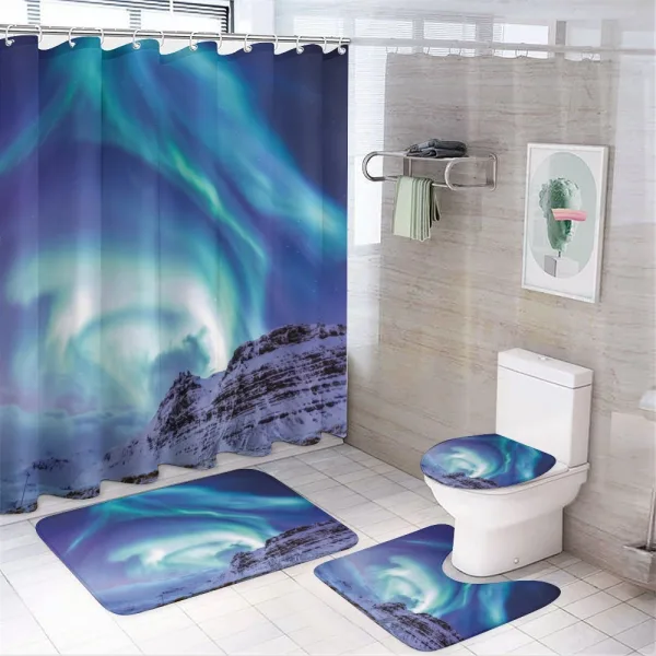 Aurora Borealis Iceland on a shower curtain