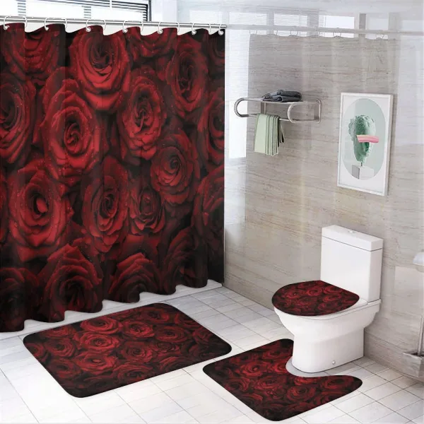 Drops of Blooming Bouquet on a shower curtain