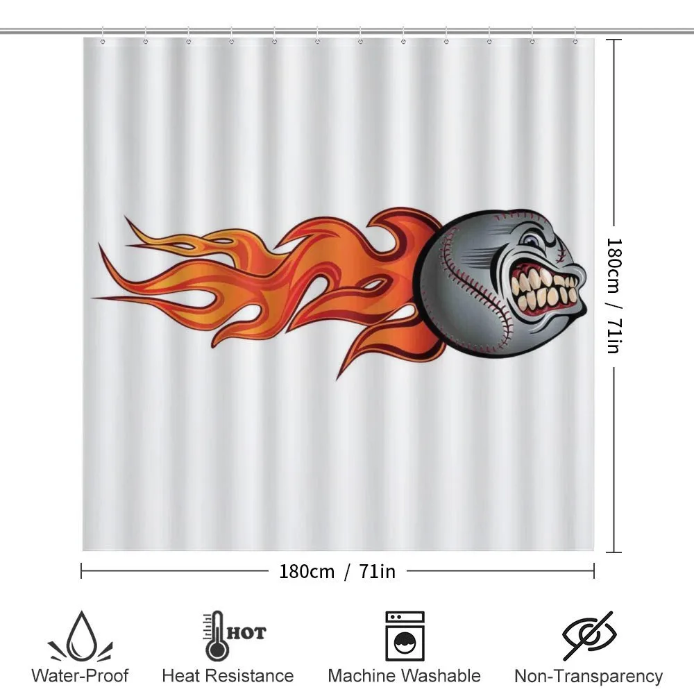 Flaming Angry Baseball — Detail 2