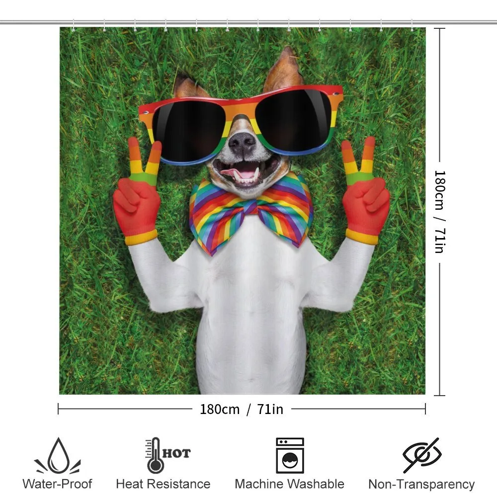 Gay Dog Peace Sign Pride — Detail 2