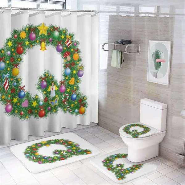 Holiday Tree Form on a shower curtain