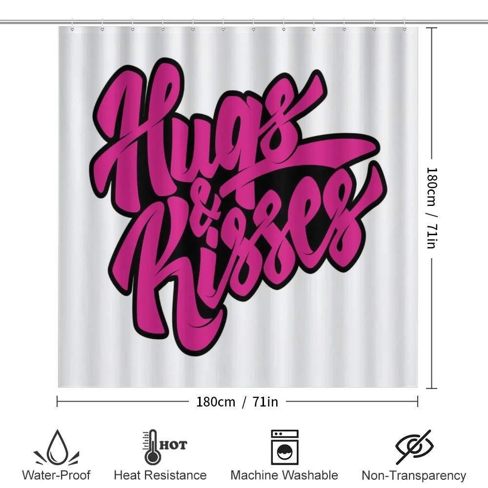 Hugs and Kisses Calligraphy — Detail 2