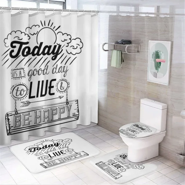 Inspiration Gratitiude on a shower curtain