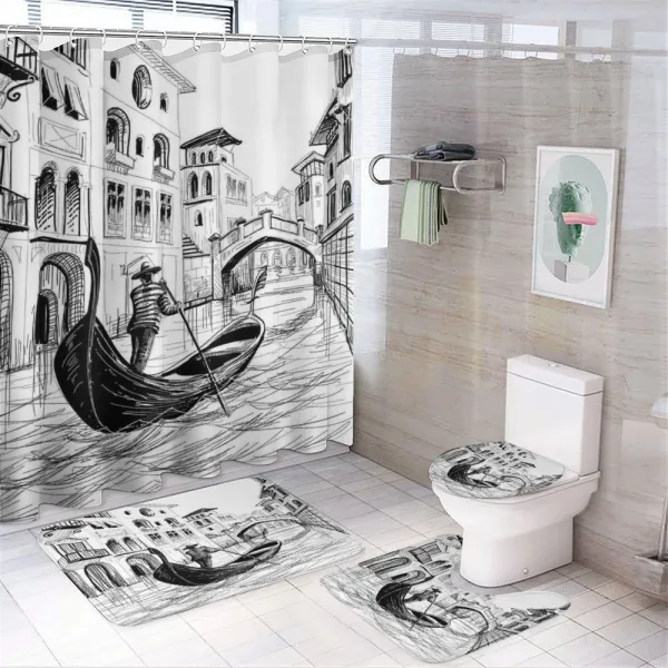 Mediterranean Holiday on a shower curtain