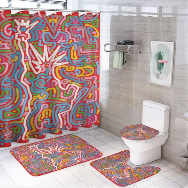 Modern Lady Liberty on a shower curtain
