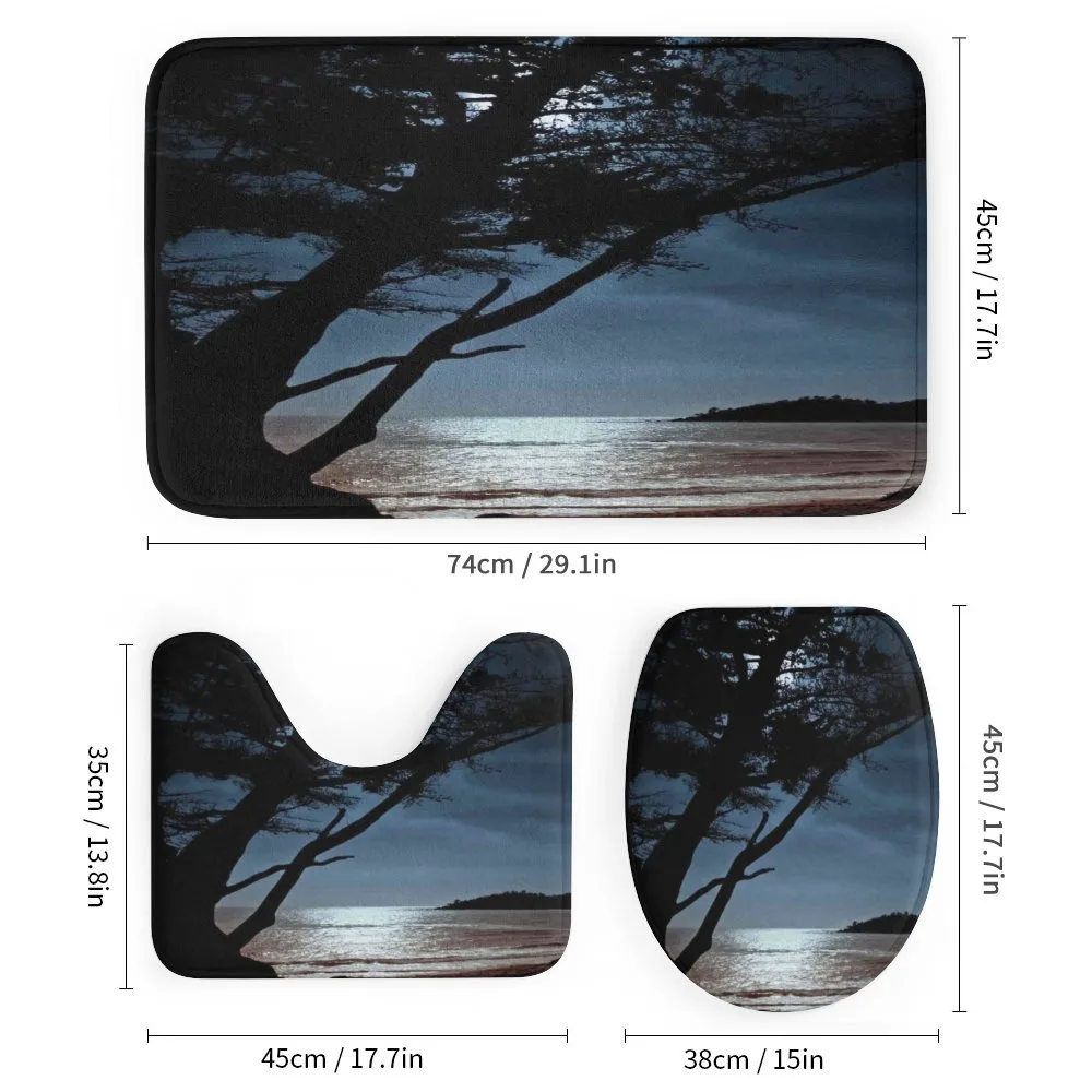 Night Tree Silhouette Sea — Detail 1