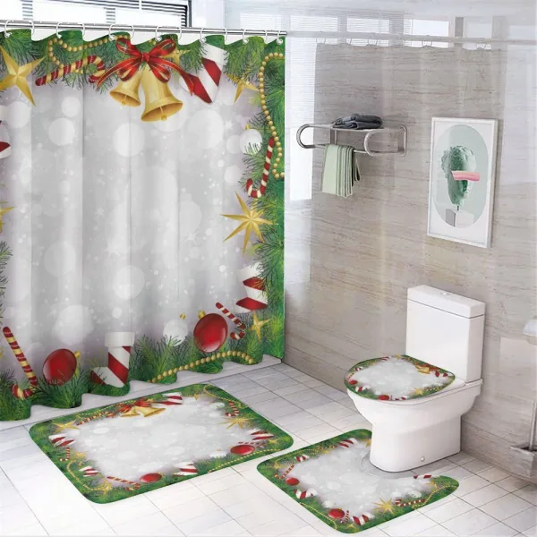 Night Xmas Eve Noel on a shower curtain