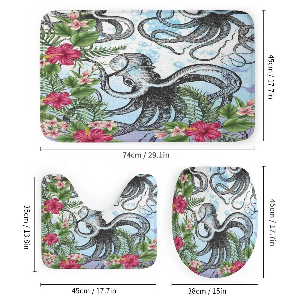 Tropic Hibiscus and Octopus — Detail 1