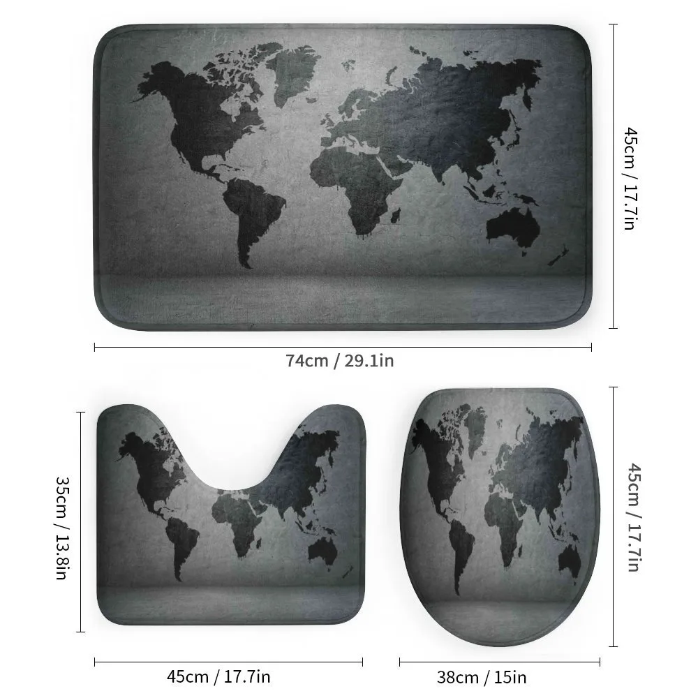 World Map on Wall — Detail 1