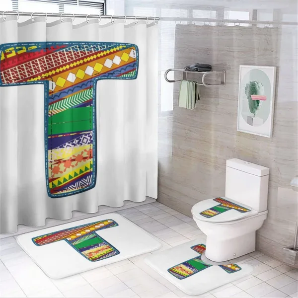 Writing Retro Letter on a shower curtain