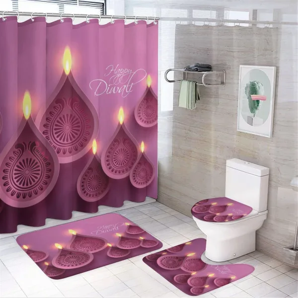 Candles for Celebration on a shower curtain