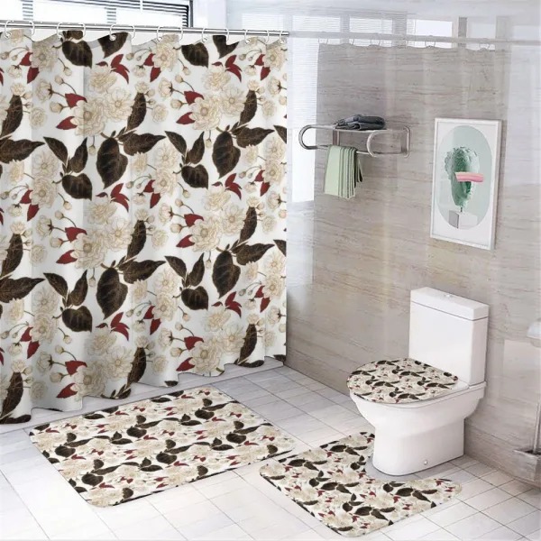 Chinese Plum Pattern on a shower curtain