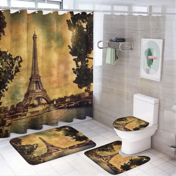 Eiffel Tower Tree on a shower curtain