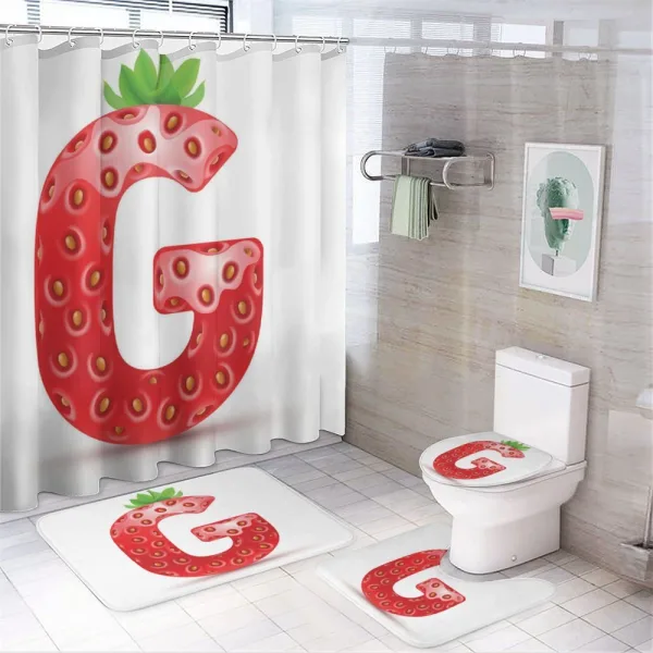Exotic Berry and Type on a shower curtain