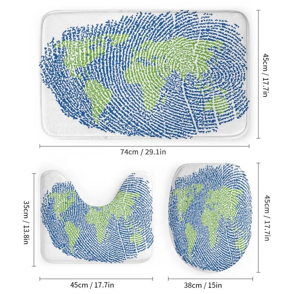 Fingerprint World Map — Detail 1