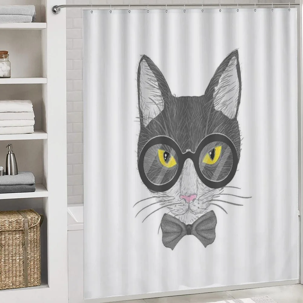 Greyscale Cat with Bowtie — Detail 4