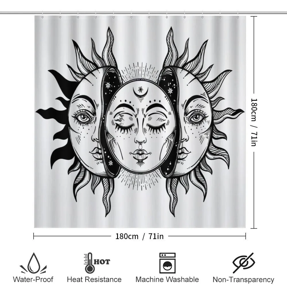 Monochrome Sun and Moon — Detail 2