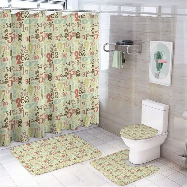 Numerical Education on a shower curtain