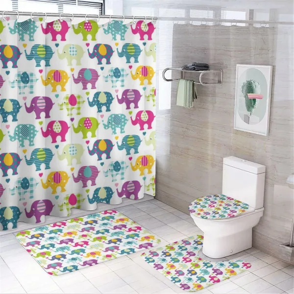 Plaid Tartan Polka on a shower curtain