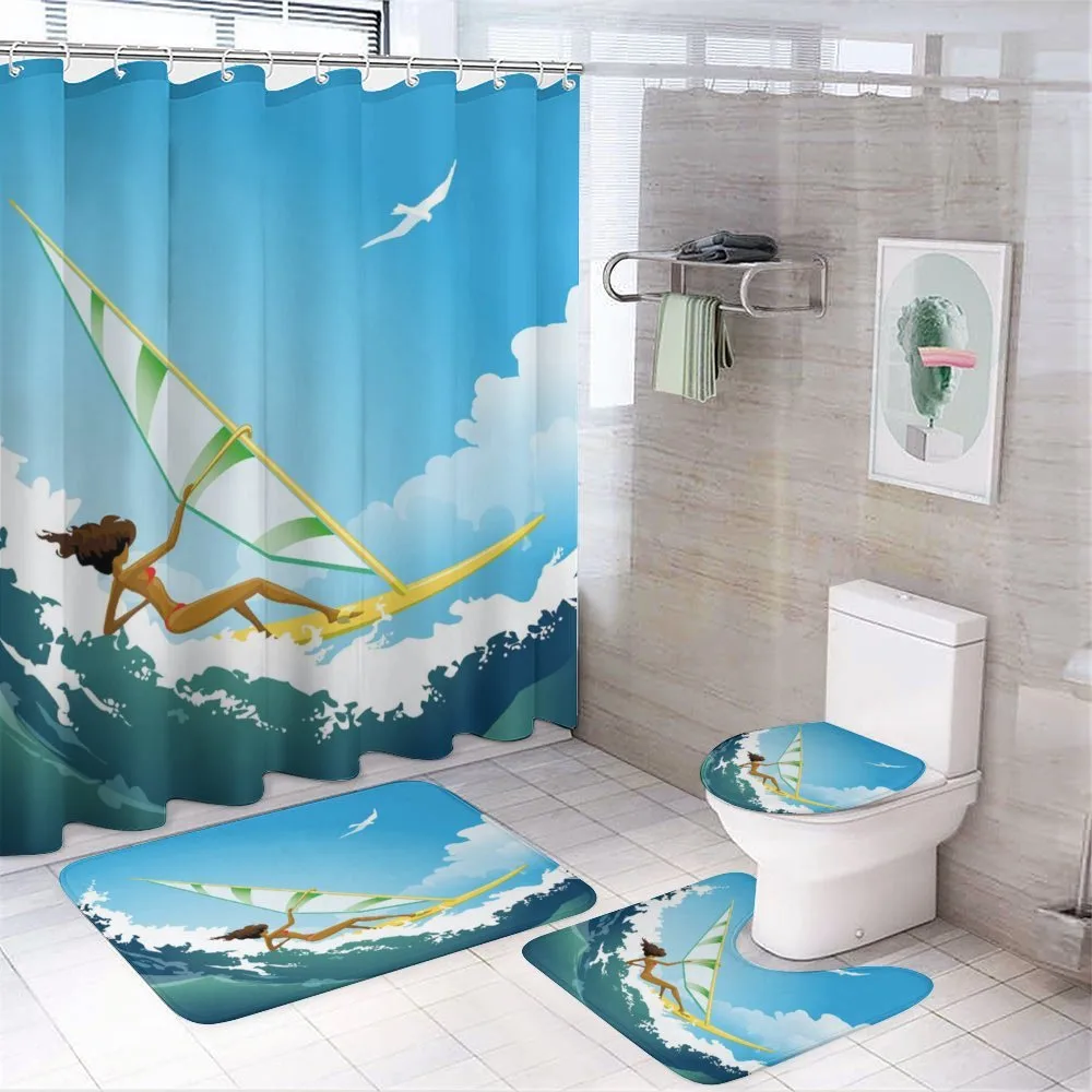 Woman Sailing in Wave — Your design