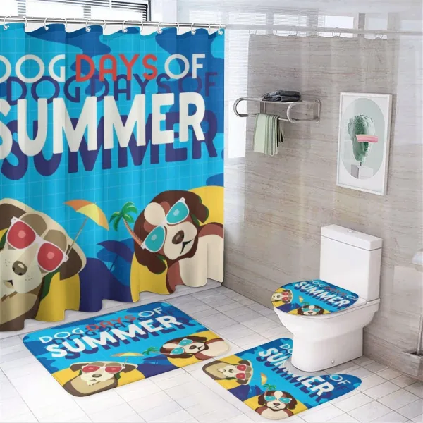 Dogs Days of Summer on a shower curtain