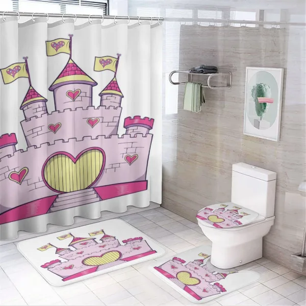 Fantasy Princess Fortress on a shower curtain