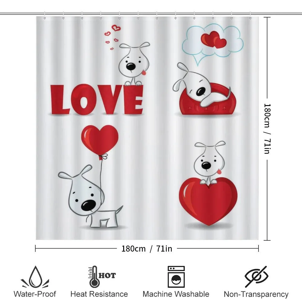 Funny Dog with Hearts — Detail 2