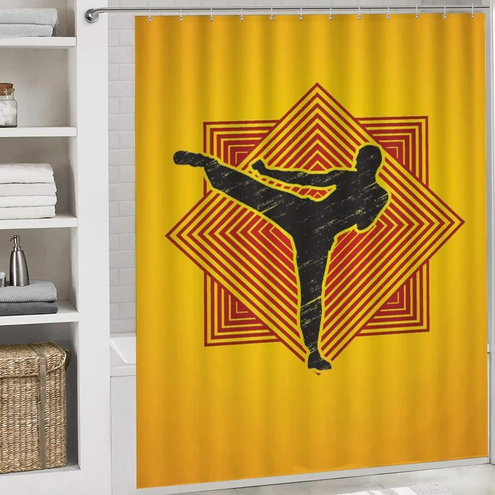Grunge Kicking Man Squares — Detail 4