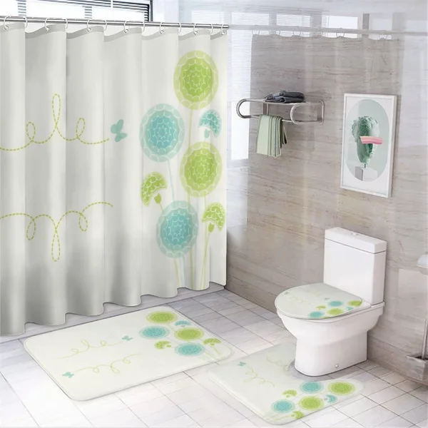 Hand Drawn Plants on a shower curtain
