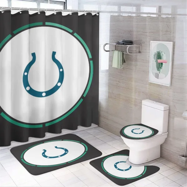Horseshoe Wild West Luck on a shower curtain