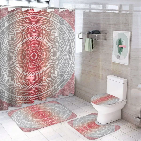 Ombre Mandala Boho on a shower curtain