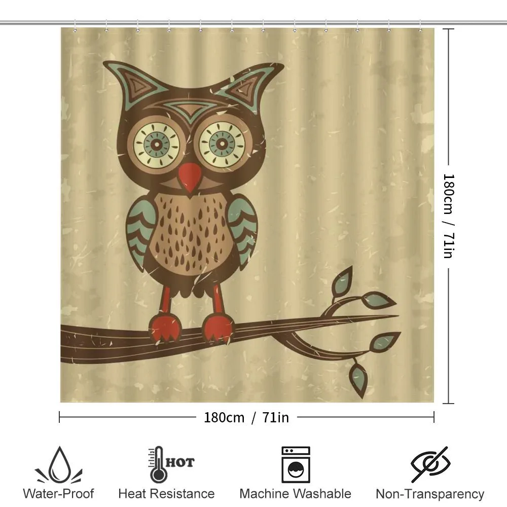 Owl Sitting on Branch — Detail 2