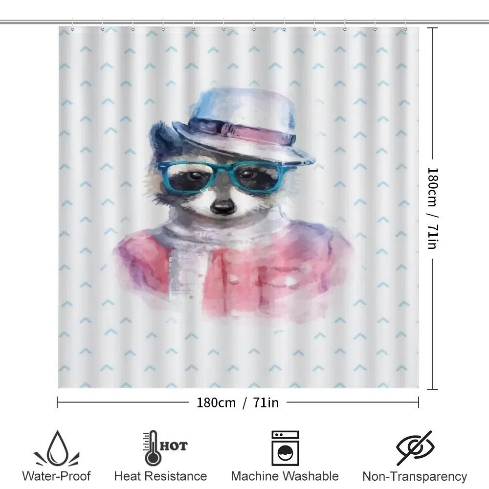 Retro Hipster Raccoon — Detail 2