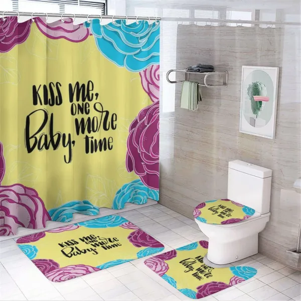 Romantic Flower Design on a shower curtain
