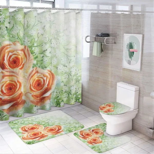 Watercolor Roses on a shower curtain