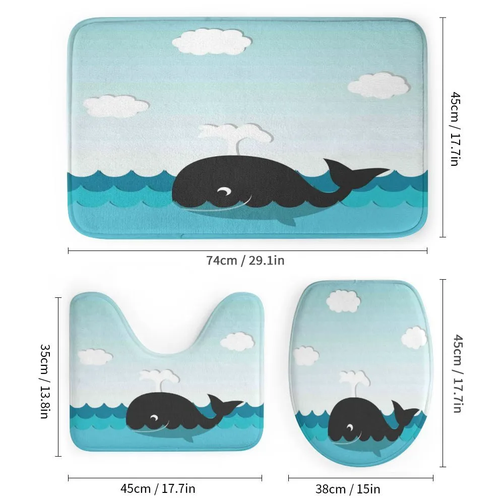 Whale in Wavy Ocean — Detail 1