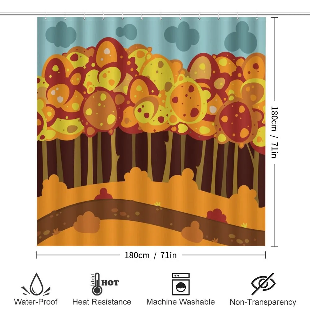 Forest in Autumn Cartoon — Detail 2