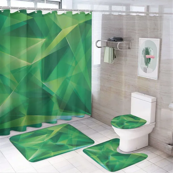 Geometric Crystal on a shower curtain