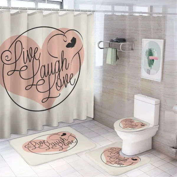 Heart Butterfly on a shower curtain