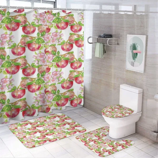 Nature Apple Tree Flower on a shower curtain