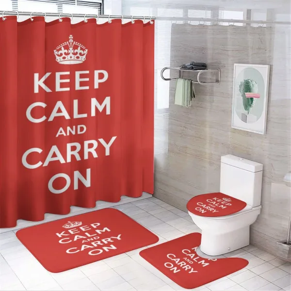 Royal UK Crown Red on a shower curtain