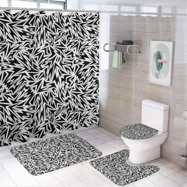 Sharp Shapes on a shower curtain
