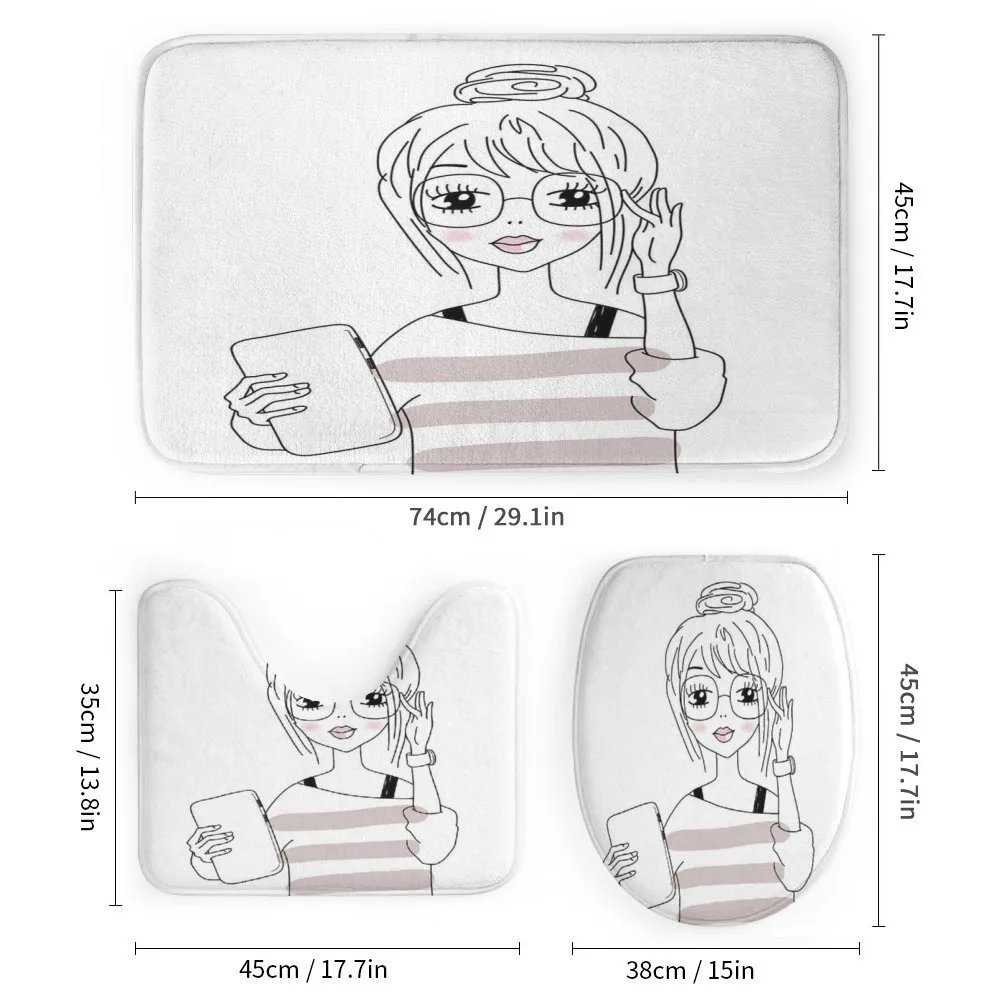 Sketchy Hipster Girl Tablet — Detail 1