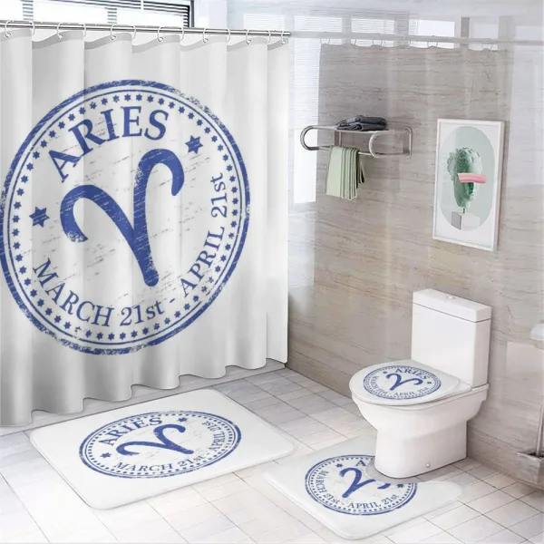 Vintage Stamp Sign on a shower curtain