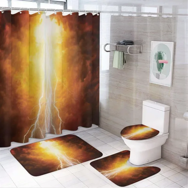 Vivid Apocalyptic Day on a shower curtain