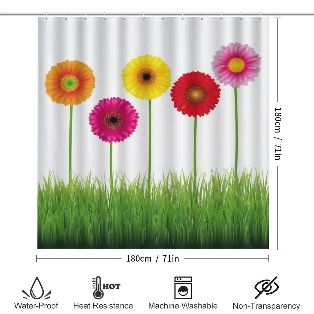 Vivid Flowers on Grass — Detail 2